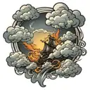 storm clouds tattoo design idea