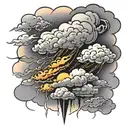 storm clouds tattoo design idea