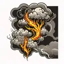 storm clouds tattoo design idea