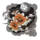 storm clouds tattoo design idea