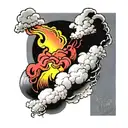 storm clouds tattoo design idea