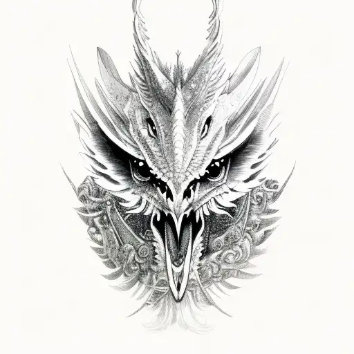 horse dragon owl crow family pain strength tattoo design idea