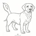 labrador retriever tattoo design idea