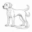 labrador retriever tattoo design idea