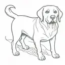 labrador retriever tattoo design idea