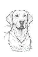 labrador retriever head tattoo design idea