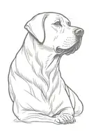 labrador retriever head tattoo design idea