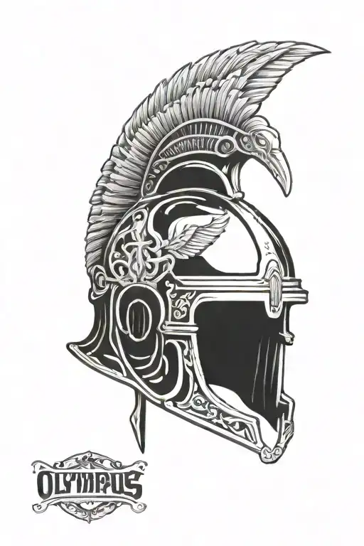 HELMET ROMAN, MOUNT OLYMPUS tattoo design idea