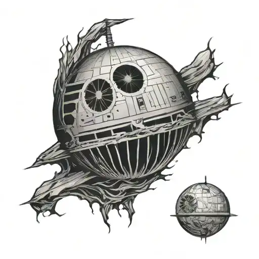 Death Star tattoo design idea