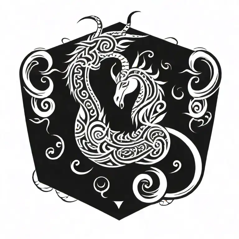 Capricorn tattoo design idea