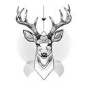 deer heart tattoo design idea