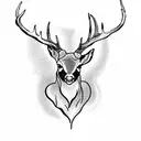 deer heart tattoo design idea