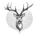 deer heart tattoo design idea