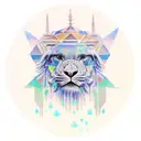 3 peak mountain with opal elephant tattoo design idea