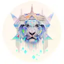 3 peak mountain with opal elephant tattoo design idea