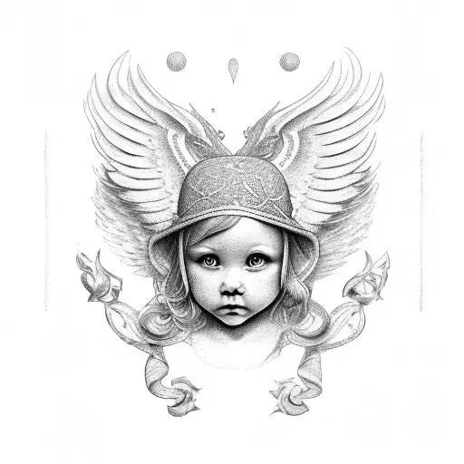 cherub  tattoo design idea