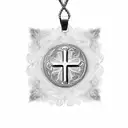 Christian Cross necklace tattoo design idea