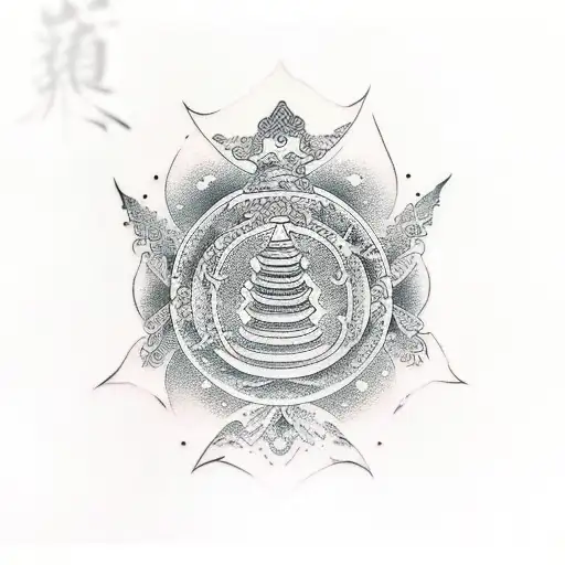 buda tattoo design idea