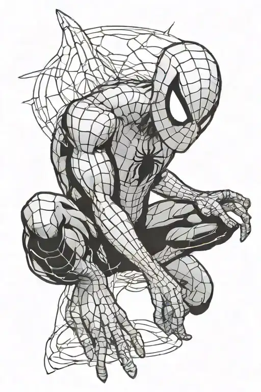Spiderman drawing in honor of my 4 year old son named Cairo tattoo design idea