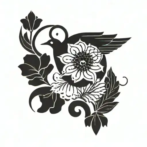 french paratrooper + flower +  tattoo design idea