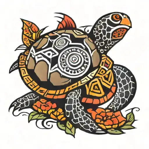Haida turtle tattoo design idea