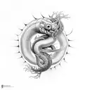 uroboros eel tattoo design idea