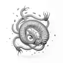 uroboros eel tattoo design idea