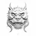 Foo Dog tattoo design idea