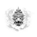 Foo Dog tattoo design idea