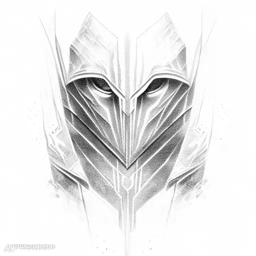 Ezio Auditore in shadows stealth tattoo design idea