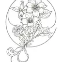 capricorn flower  tattoo design idea