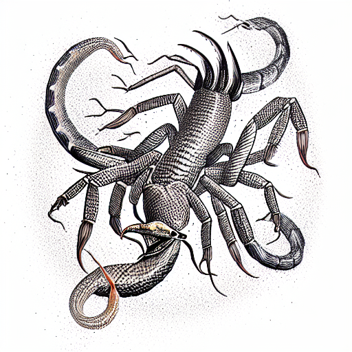 Scorpion evolving to a Serpent evolving to a Eagle tattoo design idea