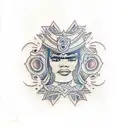 Incorporate Samoan tattoo patterns into woman face tattoo design idea