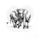 3 elephants tattoo design idea