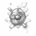 the words alive with the Pearl Jam stick figure after it tattoo design idea