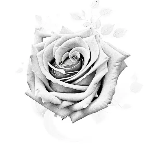Rose with eye lashes  tattoo design idea