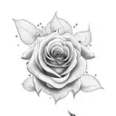 Rose with eye lashes  tattoo design idea