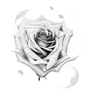 Rose with eye lashes  tattoo design idea
