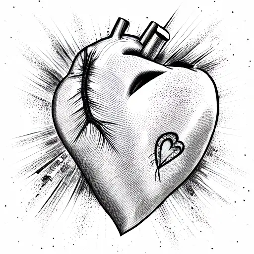 Crying Heart tattoo design idea