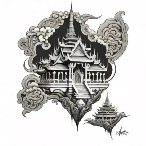 thai temple tattoo design idea