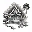 thai temple tattoo design idea