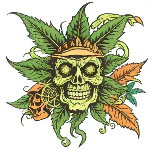 420 made out of weed tattoo design idea