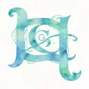 DAK initials in russian in girly font  tattoo design idea