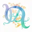DAK initials in russian in girly font  tattoo design idea