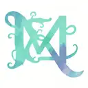 DAK initials in russian in girly font  tattoo design idea