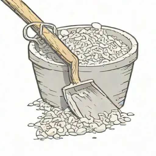 cement, shovel tattoo design idea