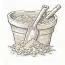 cement, shovel tattoo design idea