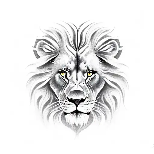 Portrait of Wicked Lion. Tattoo and T-shirt Template Stock Vector -  Illustration of regal, sticker: 289484865