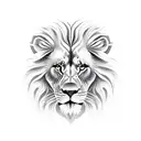 fierce lion tattoo design idea