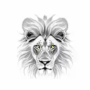 fierce lion tattoo design idea